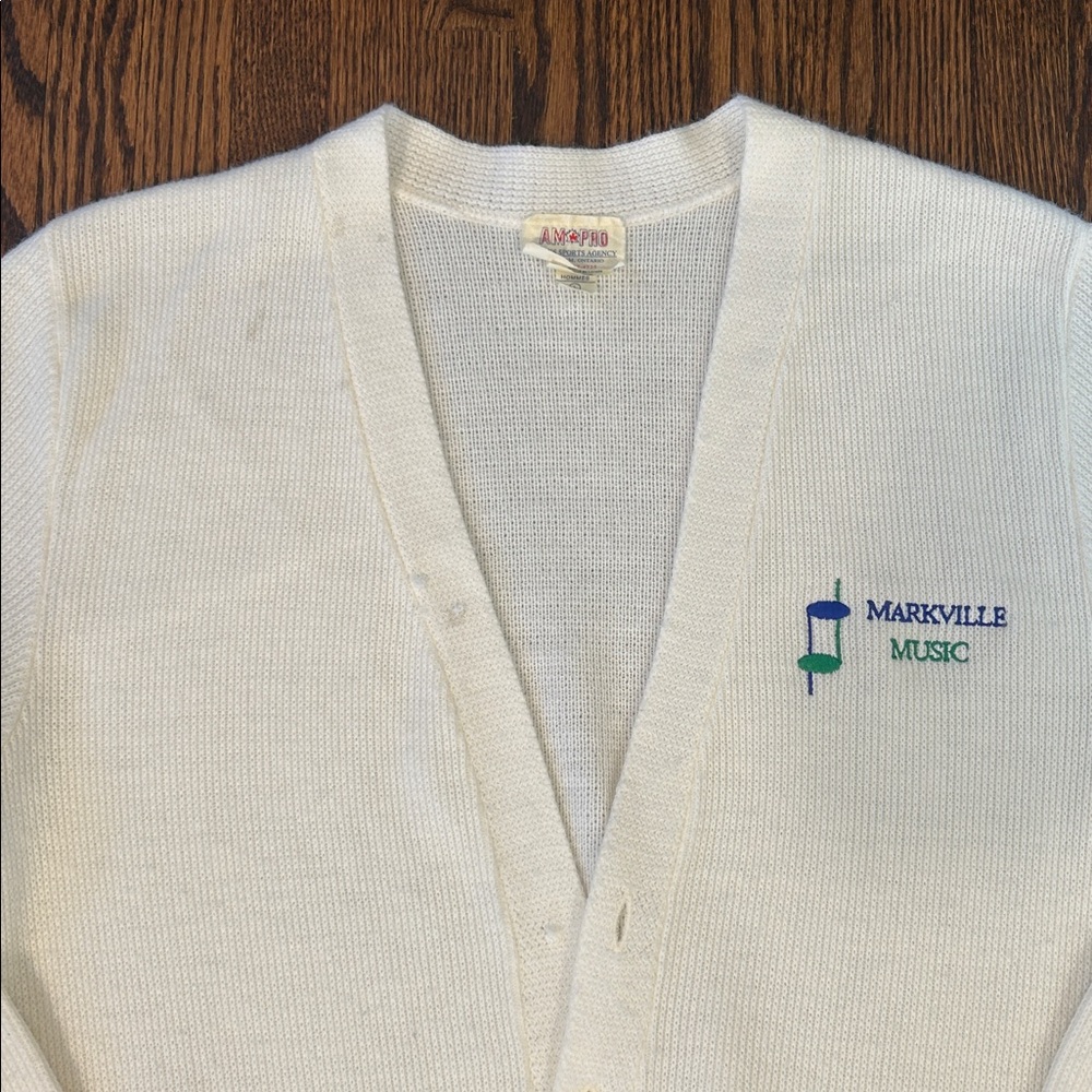 Vintage 80s Preppy Knit Cardigan Sweater - Picture 2 of 12